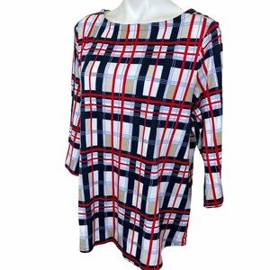 CHARTER CLUB BLOUSESIZE 2X BLOUSE BOAT NECK BLUE C